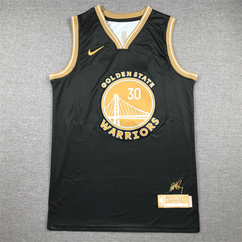 Warriors 30 Black Select Edition Jersey basketball jersey product view 1