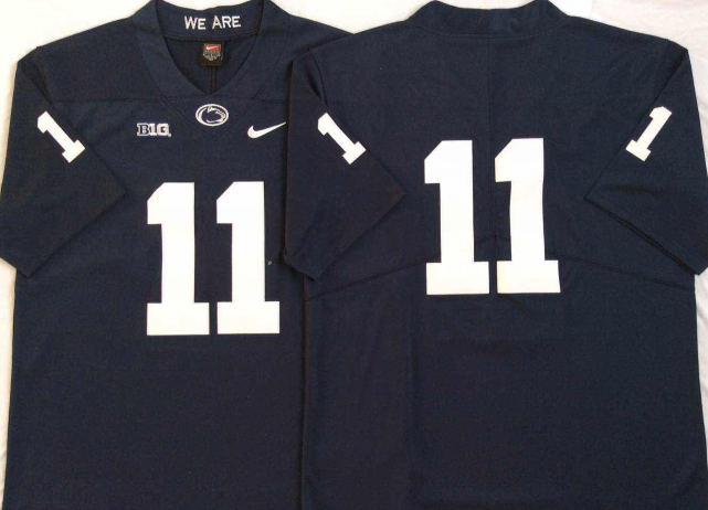 Men's Penn State Nittany Lions Micah Parsons Navy Team Game Jersey football jersey product view 1