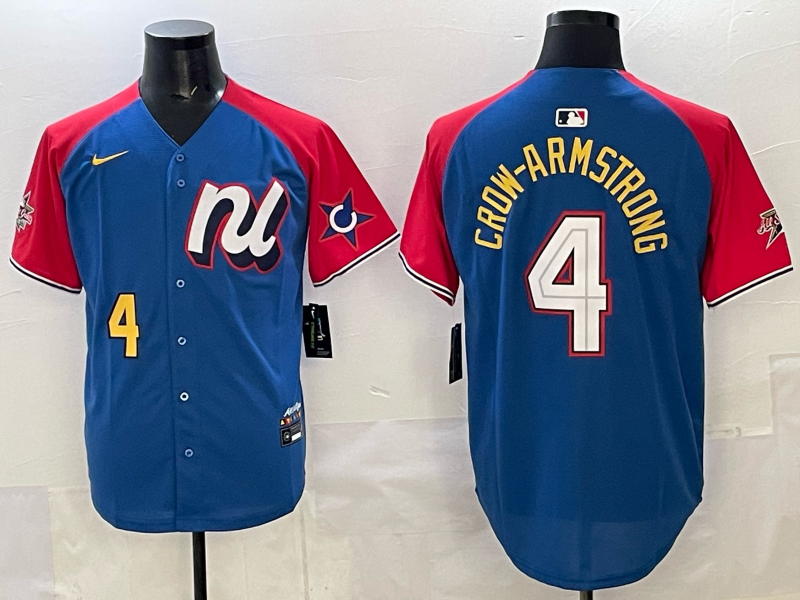 Men's National League Pete Crow-Armstrong Blue 2025 All-Star Edition Replica Player Jersey baseball jersey product view 1