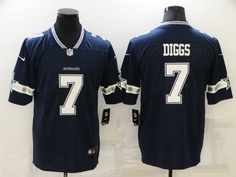 Men's Dallas Cowboys Trevon Diggs #7 Navy Game Player Jersey1 football jersey product view 1