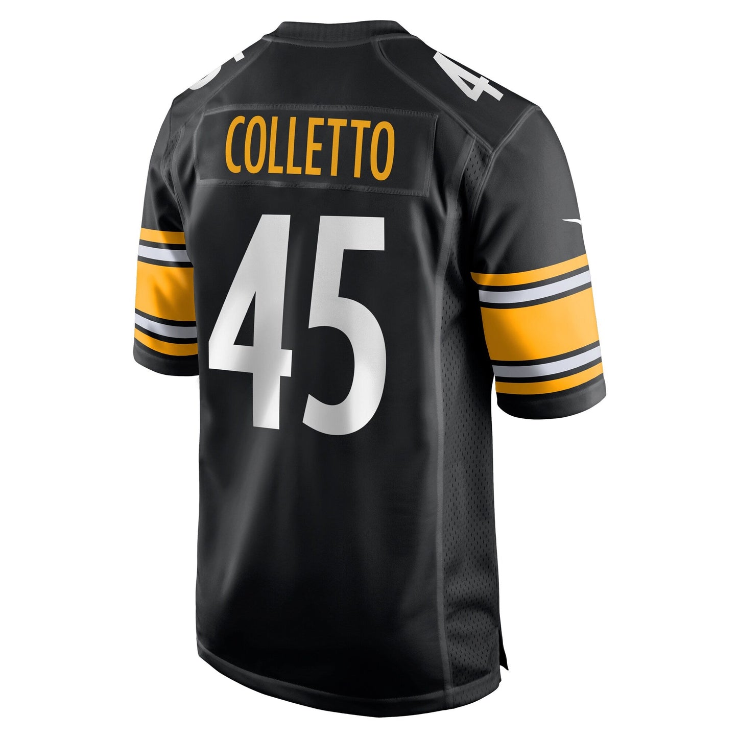 Jack Colletto Pittsburgh Steelers Game Jersey - Black football jersey product view 3