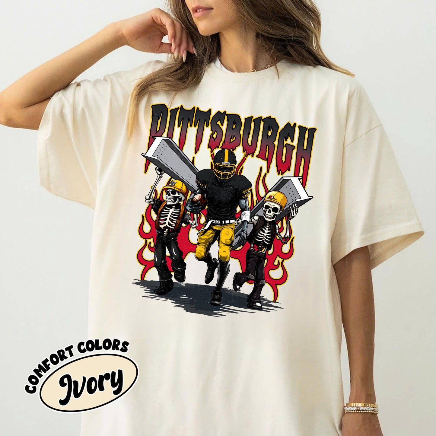 Pittsburgh Football Vintage Unisex Crewneck Unisex T-shirt, Sweatshirt, Hoodie, Long Sleeve Tee - T-Shirt, Sweatshirt, Hoodie