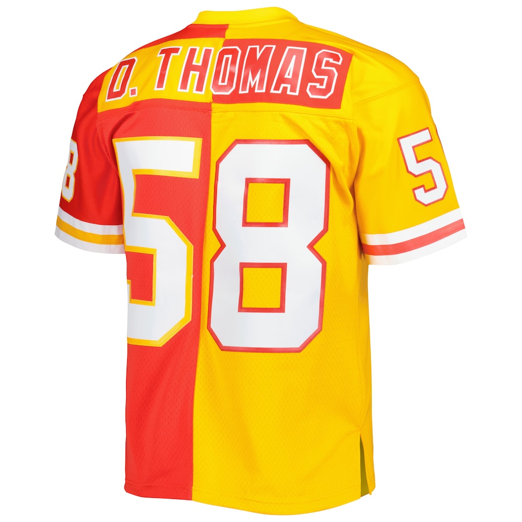 KC.Chiefs #58 Derrick Thomas Red/Gold 1994 Split Legacy Replica Jersey football jersey product view 1
