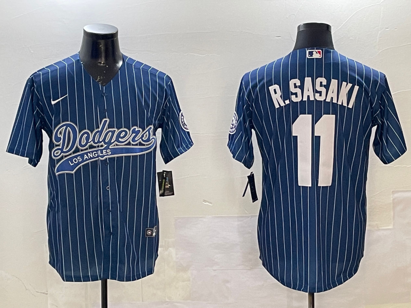 Men's Los Angeles Dodgers Roki Sasaki #11 Royal Team Game Jersey baseball jersey product view 1