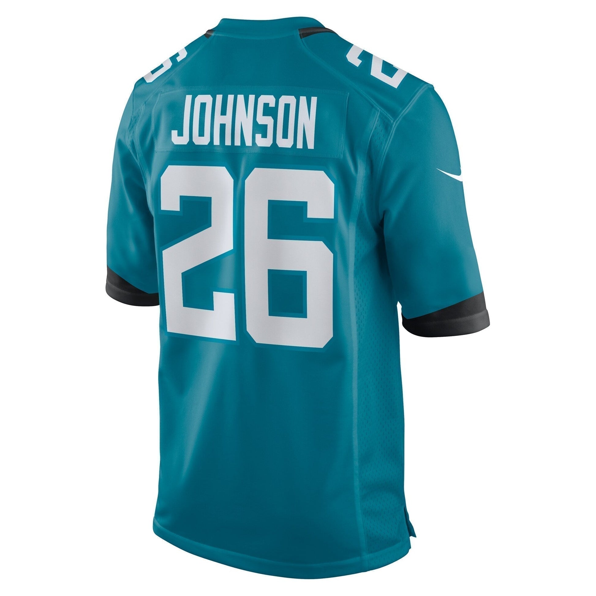 D'Ernest Johnson Jacksonville Jaguars Game Jersey - Teal football jersey product view 3