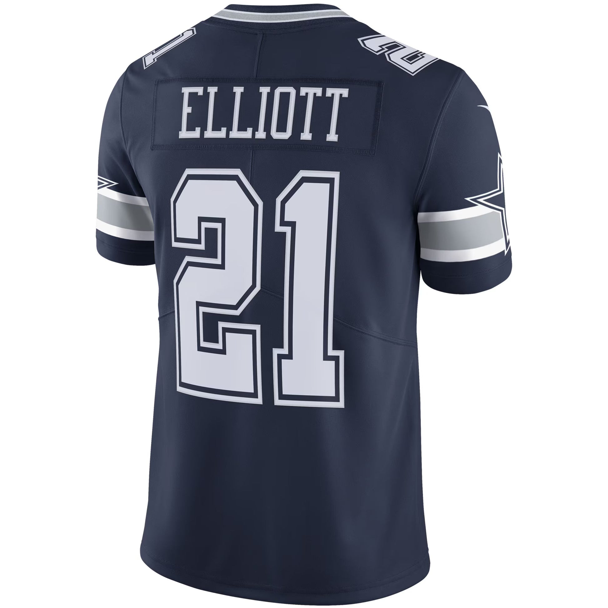 Dallas Cowboys Ezekiel Elliott Navy Vapor Limited Jersey football jersey product view 2