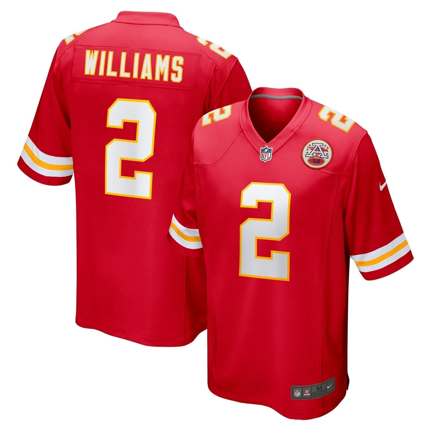 Joshua Williams Kansas City Chiefs Game Jersey - Red football jersey product view 1