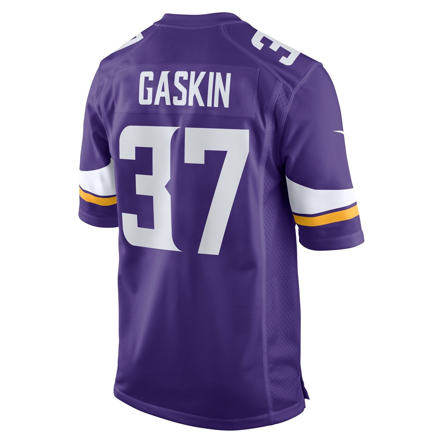 Myles Gaskin Minnesota Vikings Team Game Jersey - Purple football jersey product view 3