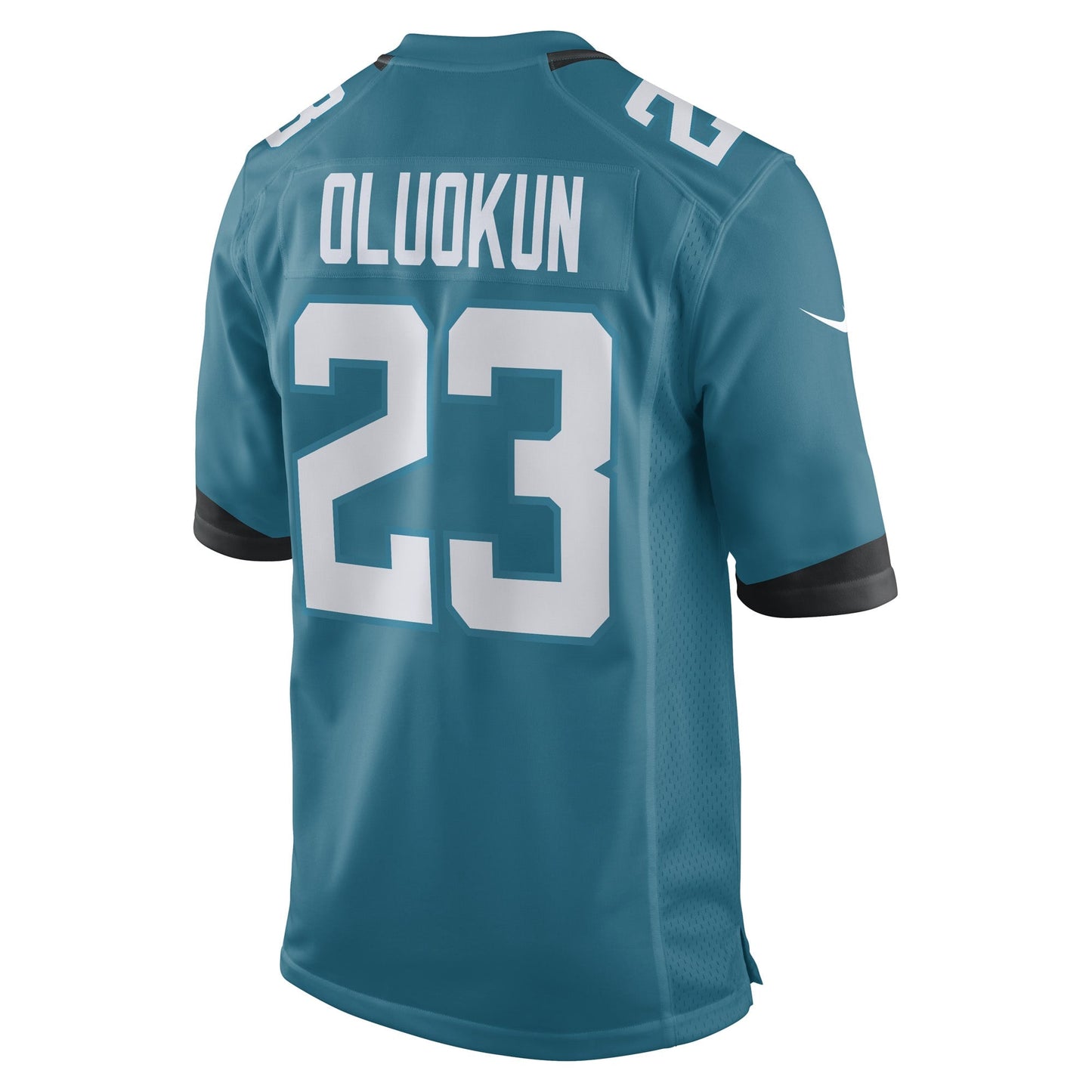 Foyesade Oluokun Jacksonville Jaguars Game Jersey - Teal football jersey product view 3