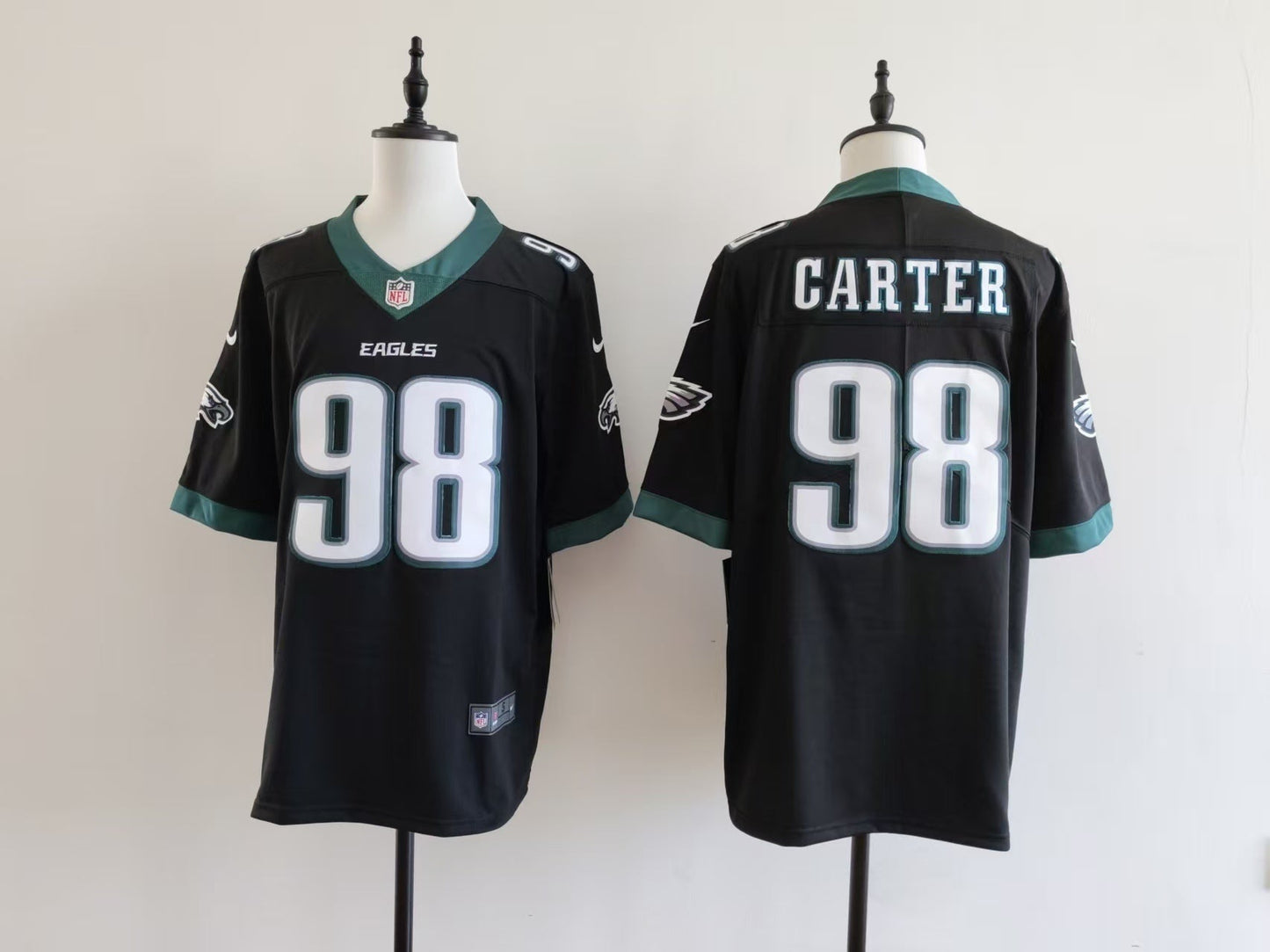Men's Philadelphia Eagles Jalen Carter Jersey-Black football jersey product view 1