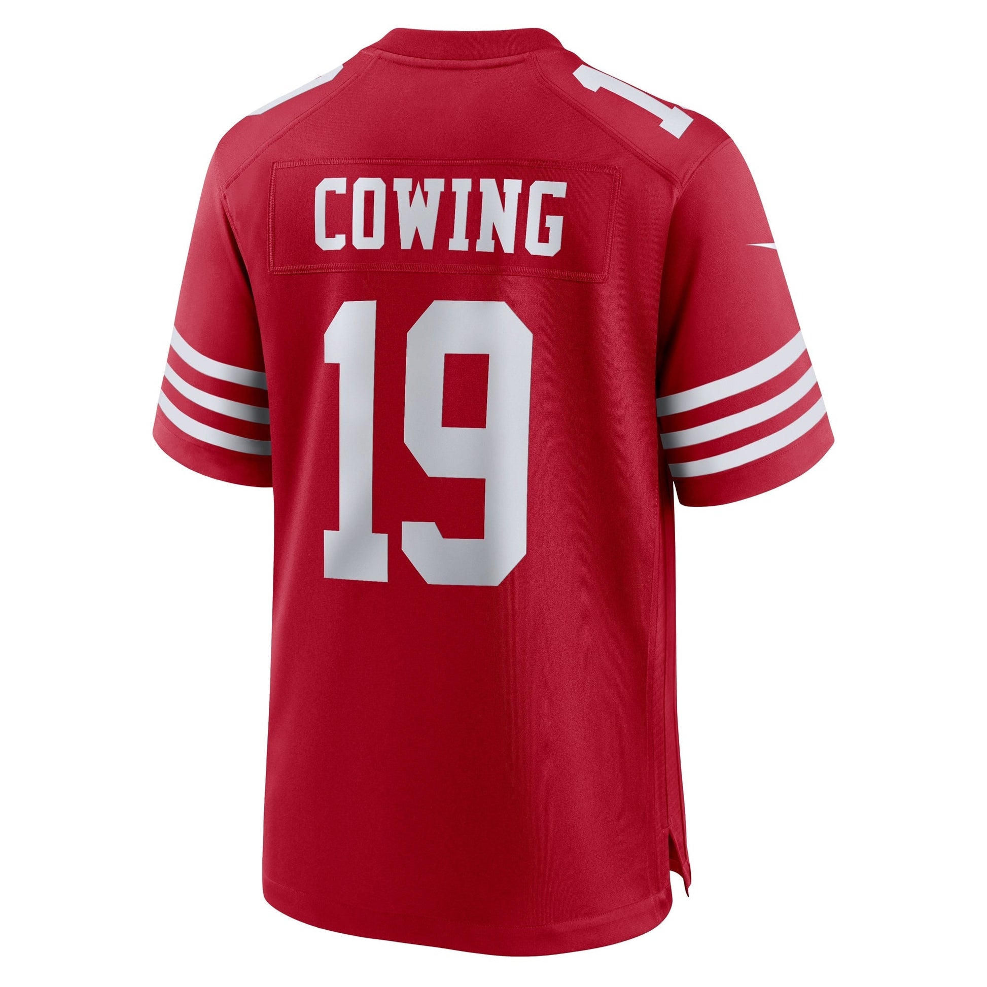 Jacob Cowing San Francisco 49ers Game Jersey - Scarlet football jersey product view 3