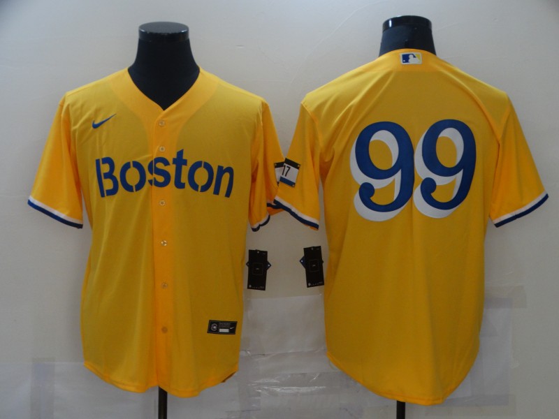 Men's Boston Red Sox Alex Verdugo Gold City Connect Replica Player Jersey baseball jersey product view 1