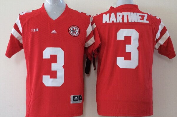 Men's Nebraska Huskers Taylor Martinez Scarlet Player Game Jersey sports jersey product view 1