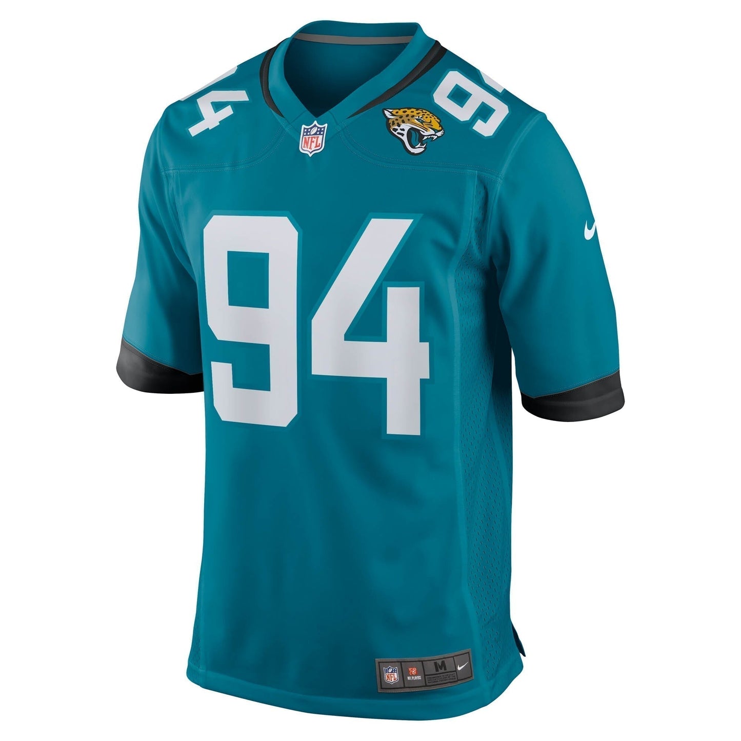 Maason Smith Jacksonville Jaguars Team Game Jersey - Teal football jersey product view 2