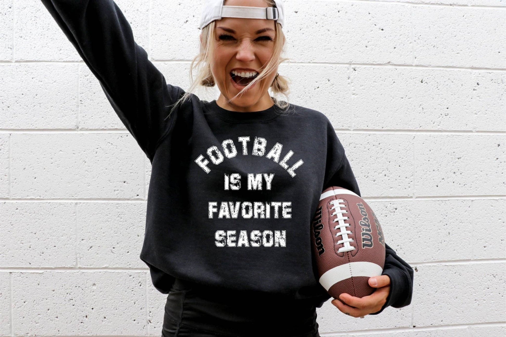 Gameday Football Favorite Season Black Graphic Sweatshirt Unisex T-shirt, Sweatshirt, Hoodie, Long Sleeve Tee - T-Shirt, Sweatshirt, Hoodie