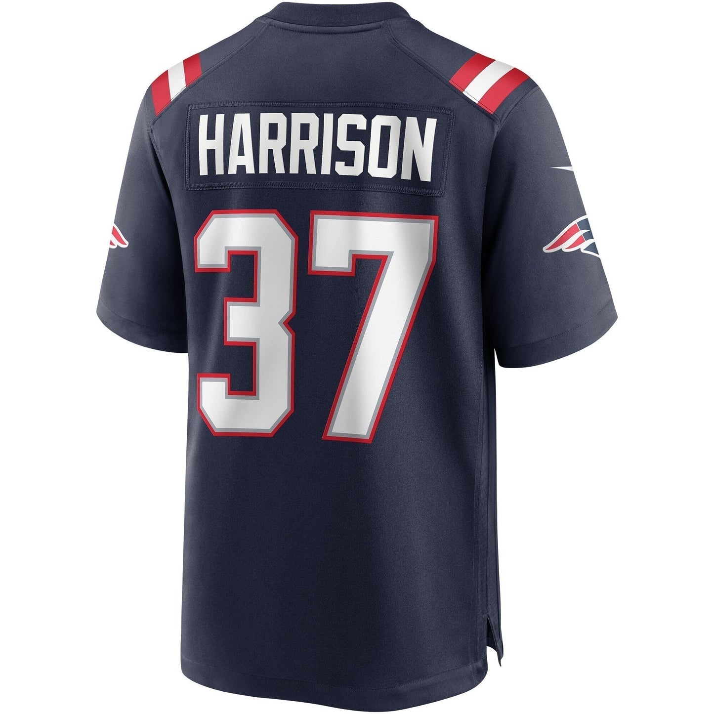 Rodney Harrison New England Patriots Game Retired Jersey - Navy football jersey product view 3