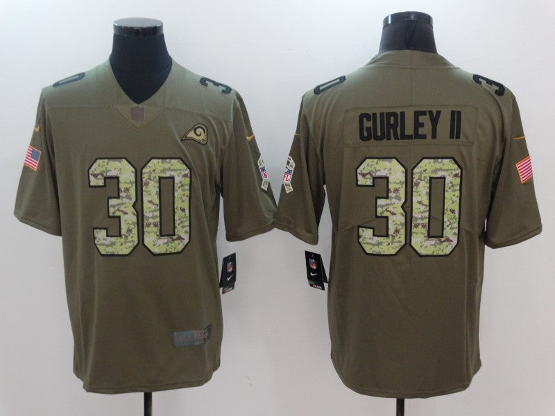 Men's Los Angeles Rams Todd Gurley II #30 Brown Player Game Jersey1 football jersey product view 1