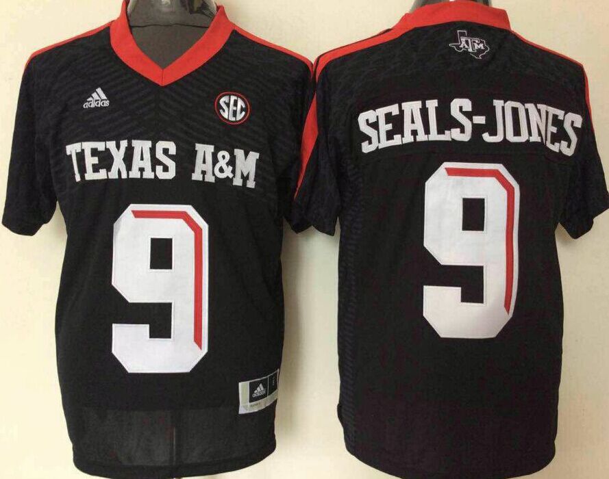 Men's Texas A&M Aggies Ricky Seals-Jones Black Player Jersey sports jersey product view 1