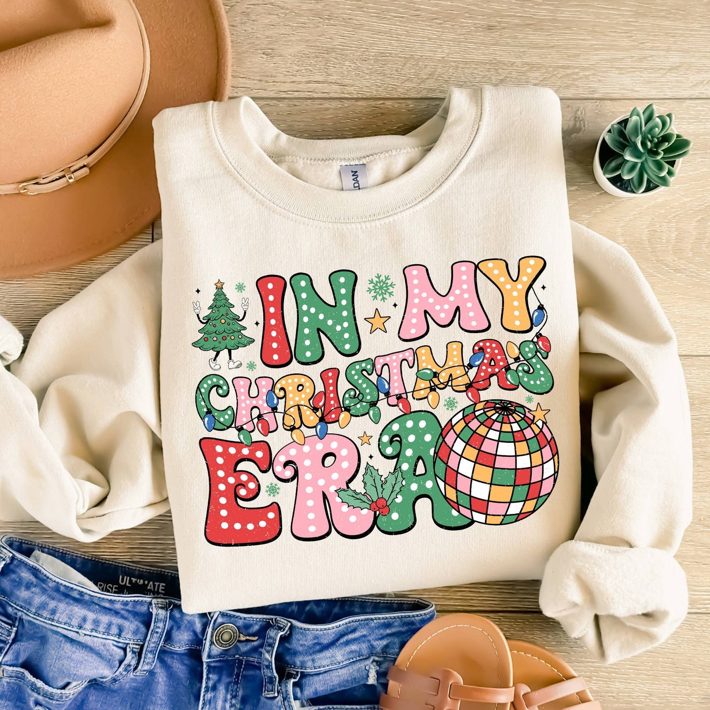 In My Christmas Era Shirt  Retro Merry Christmas Vintage Te Unisex T-shirt, Sweatshirt, Hoodie, Long Sleeve Tee - T-Shirt, Sweatshirt, Hoodie