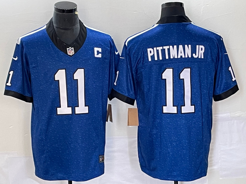 Men's Indianapolis Colts Michael Pittman Jr. Blue Vapor F.U.S.E. Limited Jersey football jersey product view 1