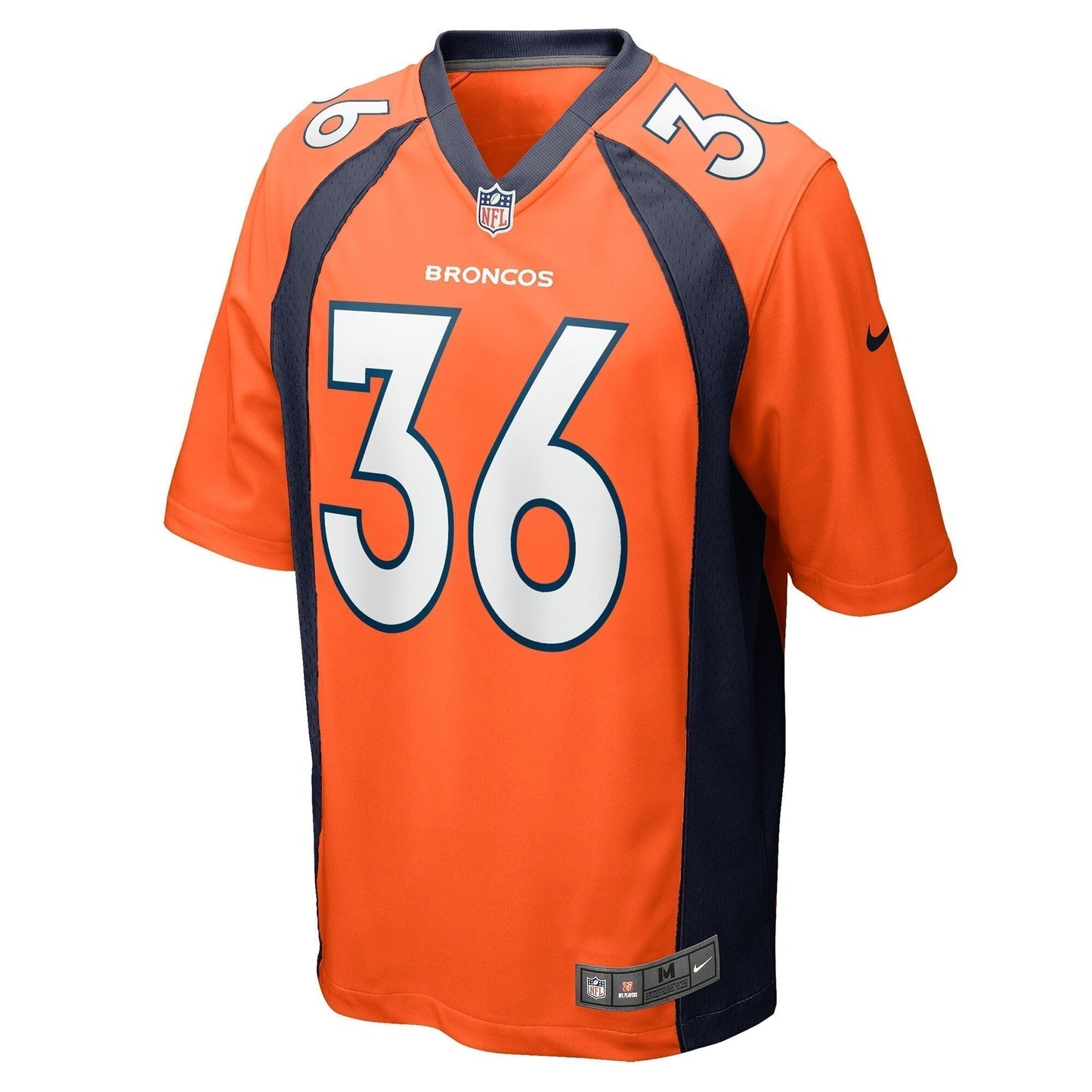Tyler Badie Denver Broncos Team Game Jersey - Orange football jersey product view 2