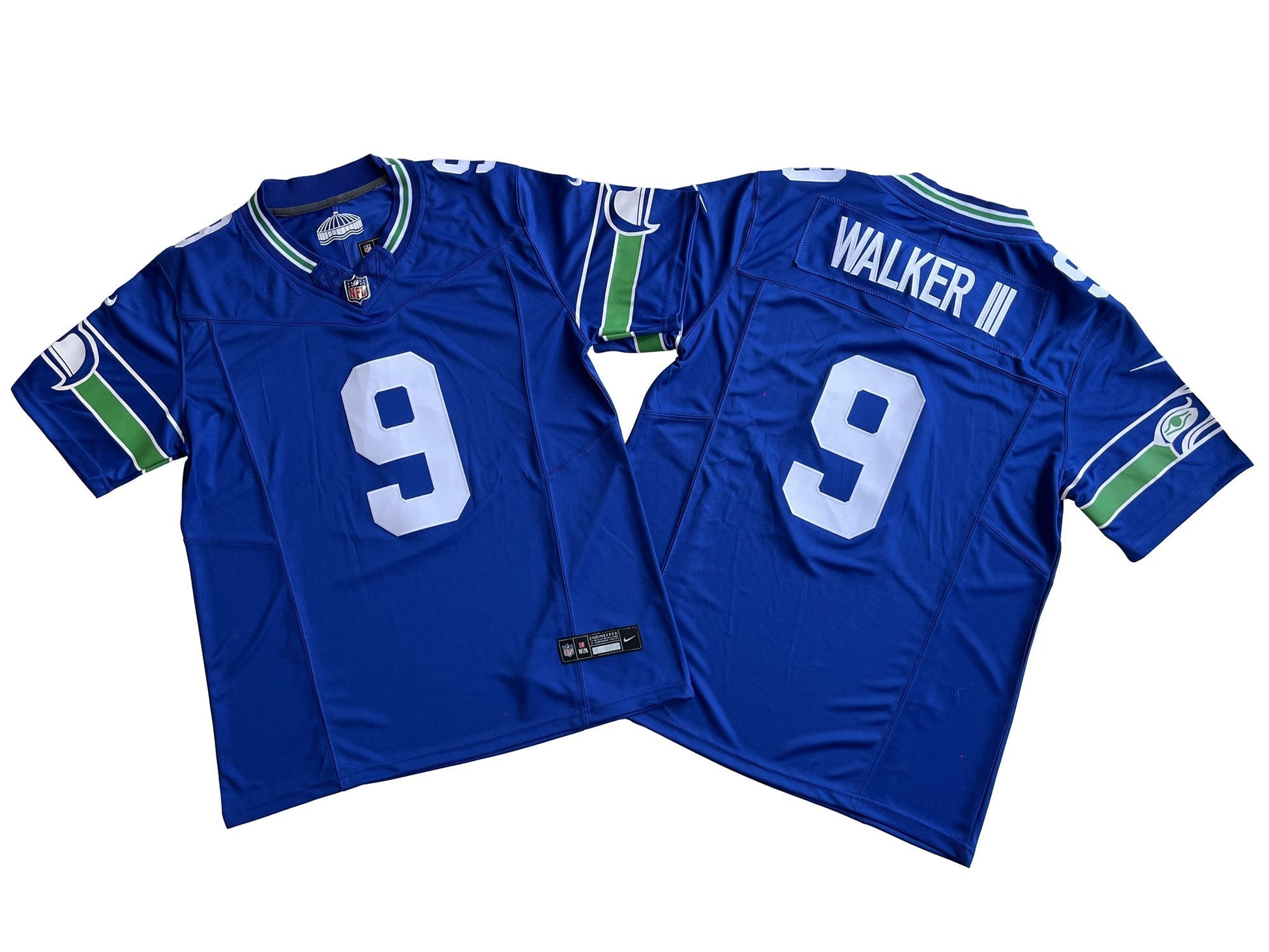Seattle Seahawks 9# Kenneth Walker Limited Jersey-blue football jersey product view 1