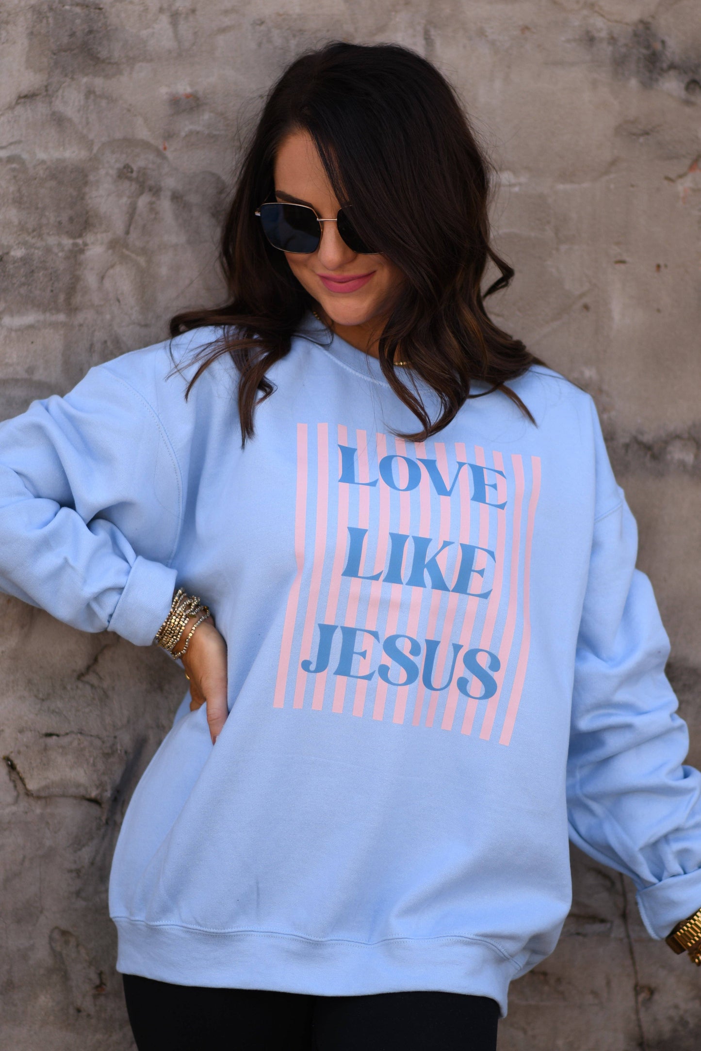 Love Like Jesus Stripes Sweatshirt / Tee Unisex T-shirt, Sweatshirt, Hoodie, Long Sleeve Tee - T-Shirt, Sweatshirt, Hoodie