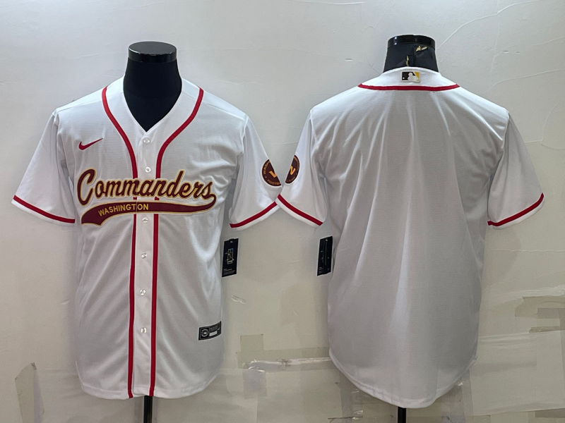 Men's Washington Commanders White Blank Jersey football jersey product view 1