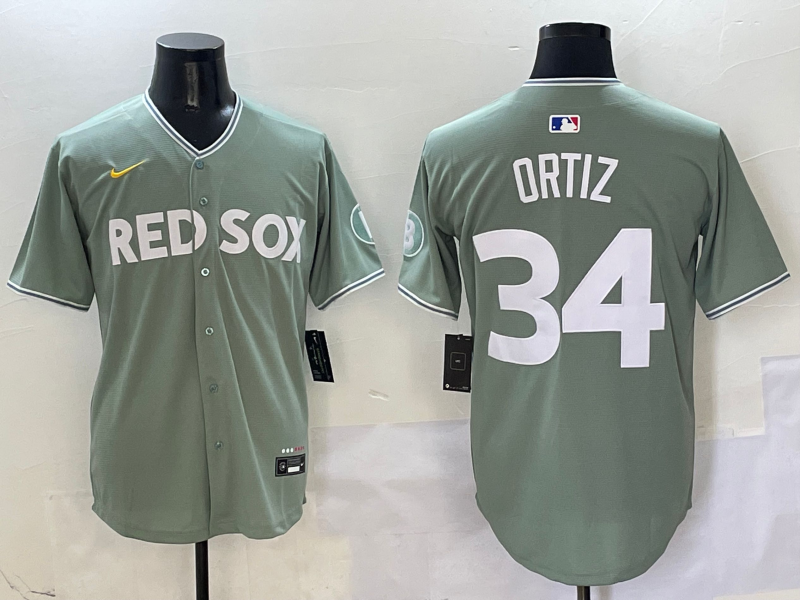 Men's Boston Red Sox David Ortiz Gray 2025 City Connect Limited Retired Player Jersey baseball jersey product view 1