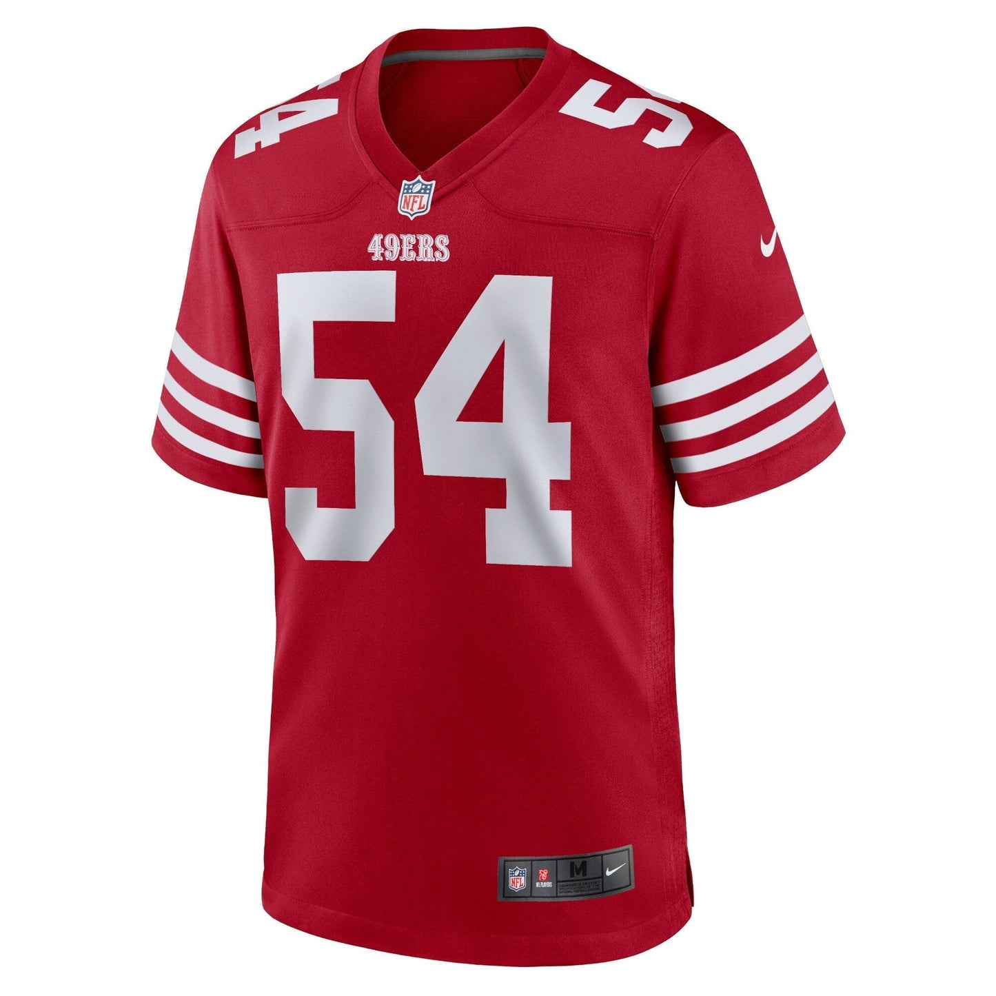 Fred Warner San Francisco 49ers Game Jersey - Scarlet football jersey product view 2