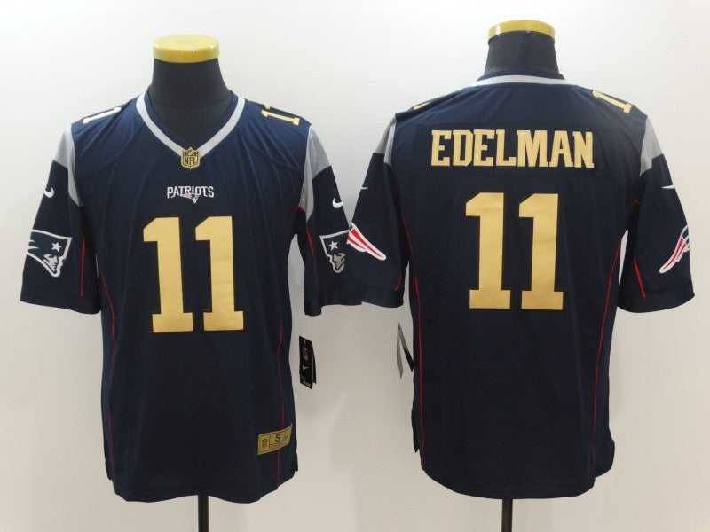 Men's New England Patriots Julian Edelman #11 Navy Alternate Game Jersey1 football jersey product view 1