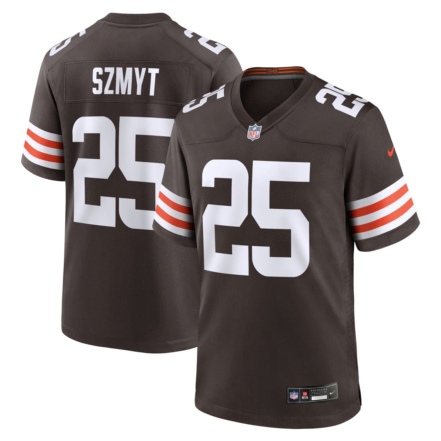 Cleveland Browns Andre Szmyt Brown Team Game Jersey football jersey product view 1