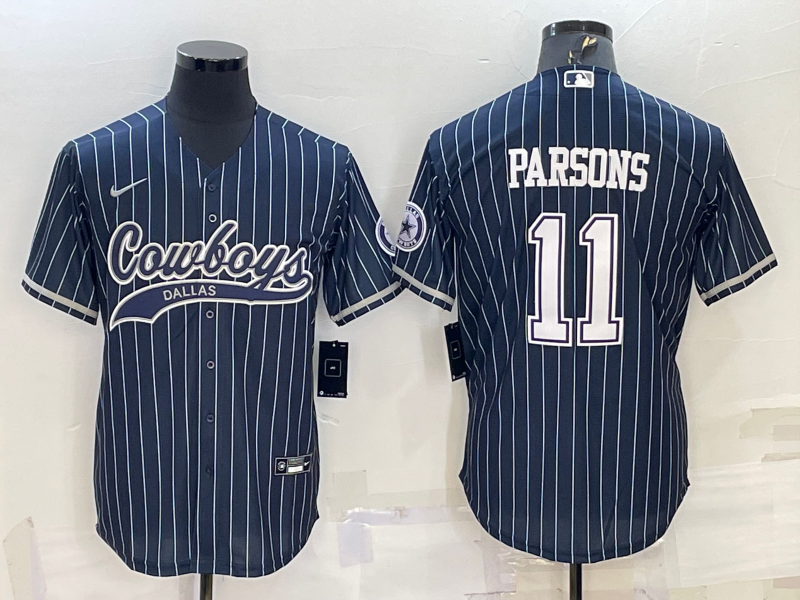 Men's Dallas Cowboys Micah Parsons #11 Navy Player Jersey1 Joint Edition football jersey product view 1