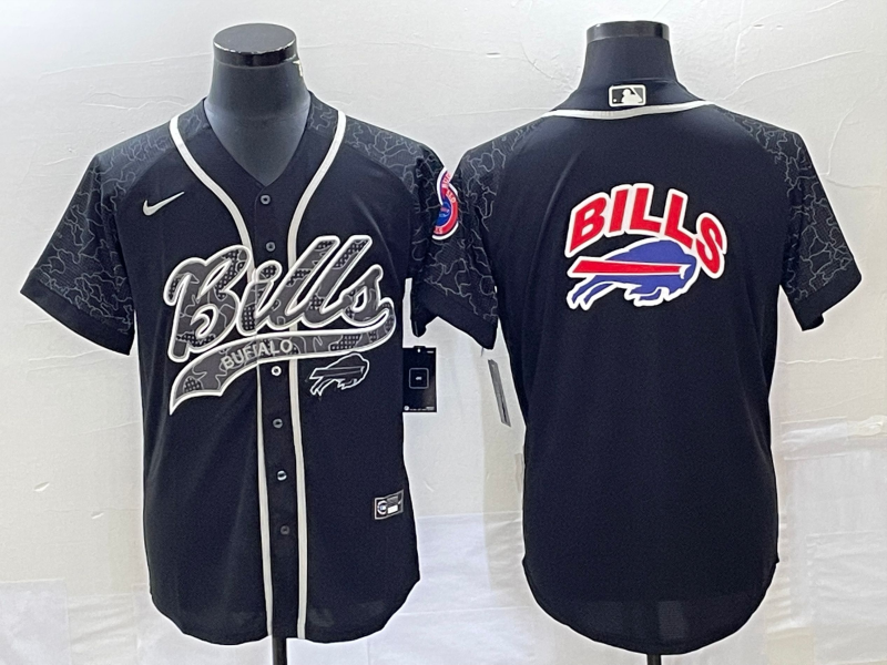 Men's Buffalo Bills Black RFLCTV Limited Jersey1 football jersey product view 1