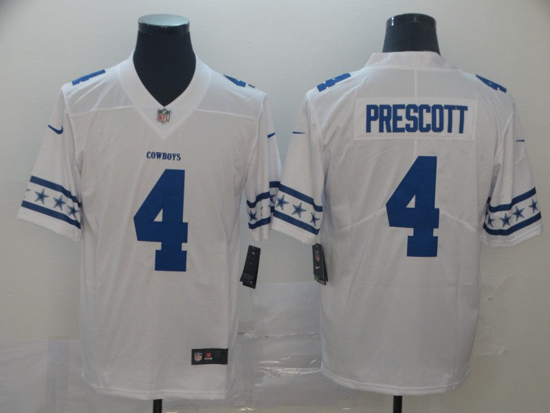 Men's Dallas Cowboys #4 Dak Prescott White Game Player Jersey1 football jersey product view 1