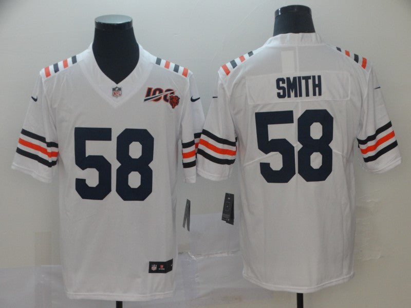 Men's Chicago Bears Roquan Smith White Game Jersey football jersey product view 1