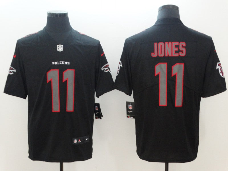 Men's Atlanta Falcons #11 Julio Jones Black Team Game Jersey1 football jersey product view 1