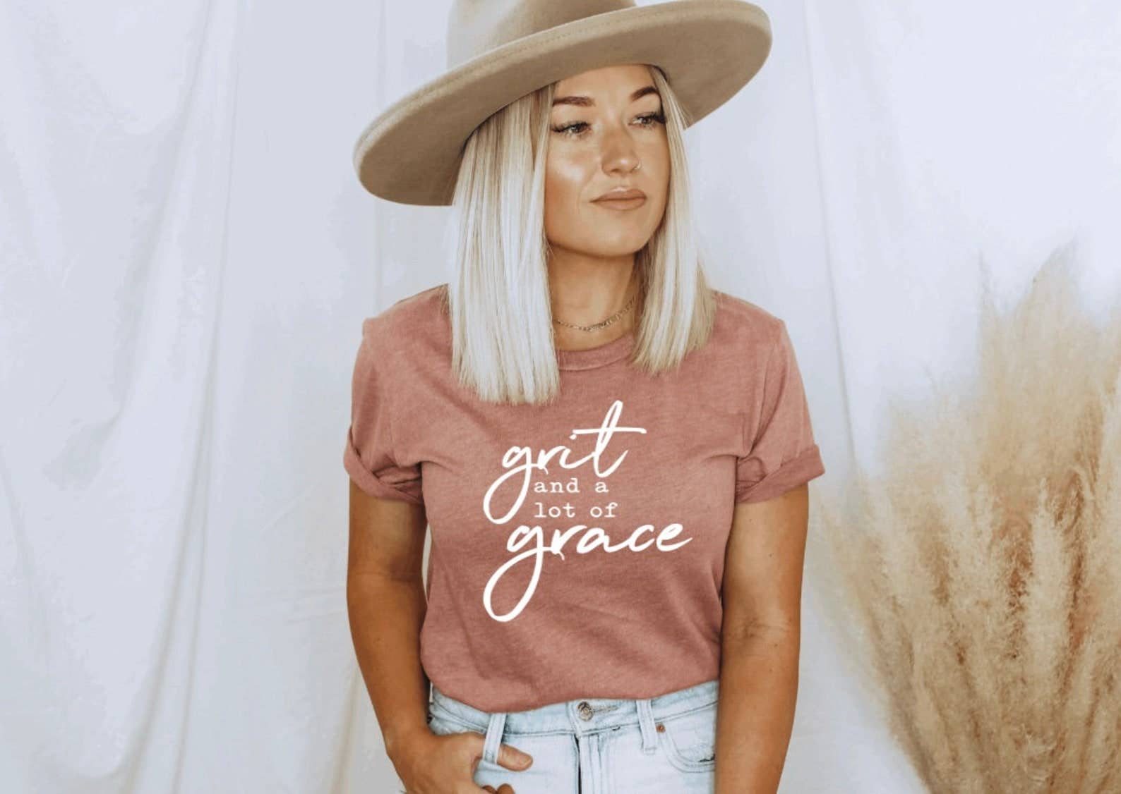 Grit and A Lot of Grace T-Shirt Unisex T-shirt, Sweatshirt, Hoodie, Long Sleeve Tee - T-Shirt, Sweatshirt, Hoodie
