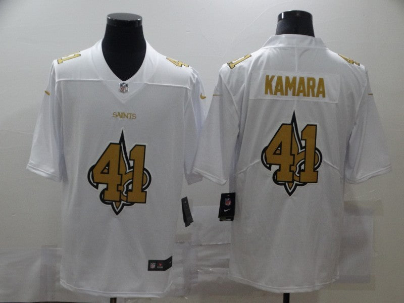 Men's New Orleans Saints #41 Alvin Kamara White Player Game Jersey1 football jersey product view 1