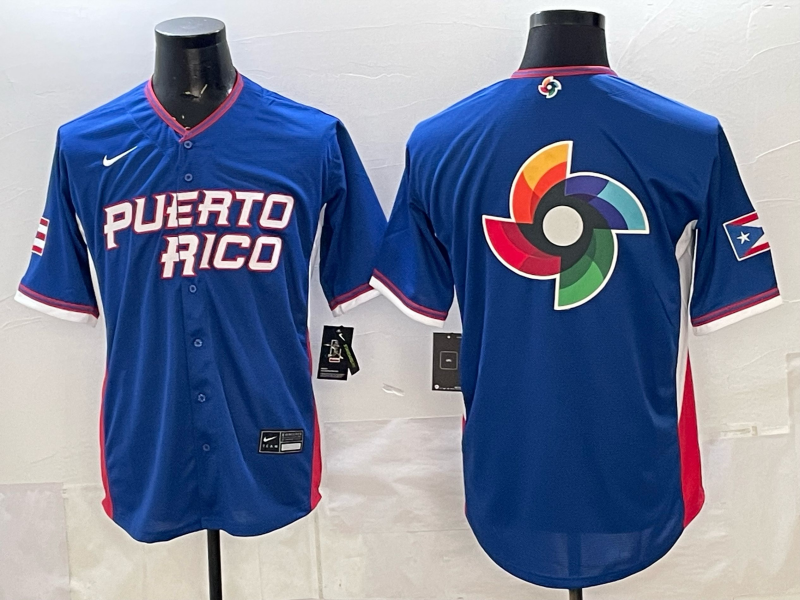 Men's Puerto Rico Baseball Royal 2026 World Baseball Classic Player Jersey baseball jersey product view 1