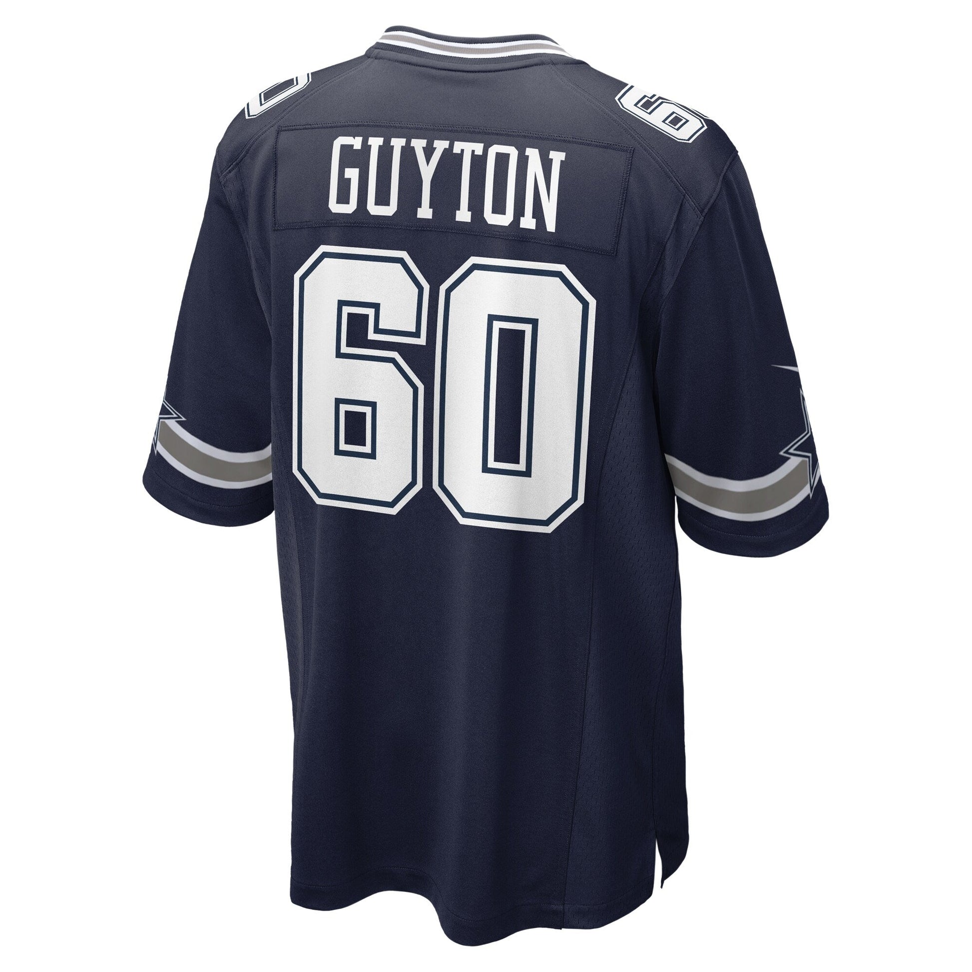 Tyler Guyton Dallas Cowboys 2024 NFL Draft First Round Pick Game Jersey - Navy football jersey product view 3
