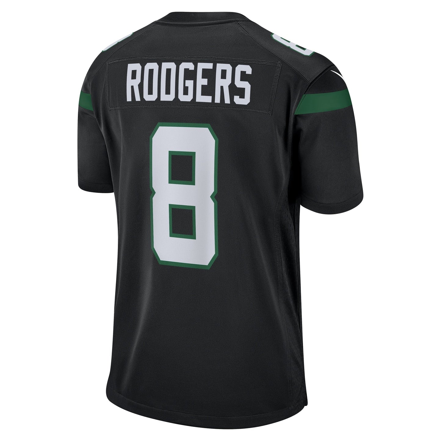 Aaron Rodgers New York Jets Game Jersey - Black football jersey product view 3