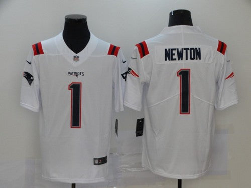 Men's New England Patriots Cam Newton White Game Jersey football jersey product view 1