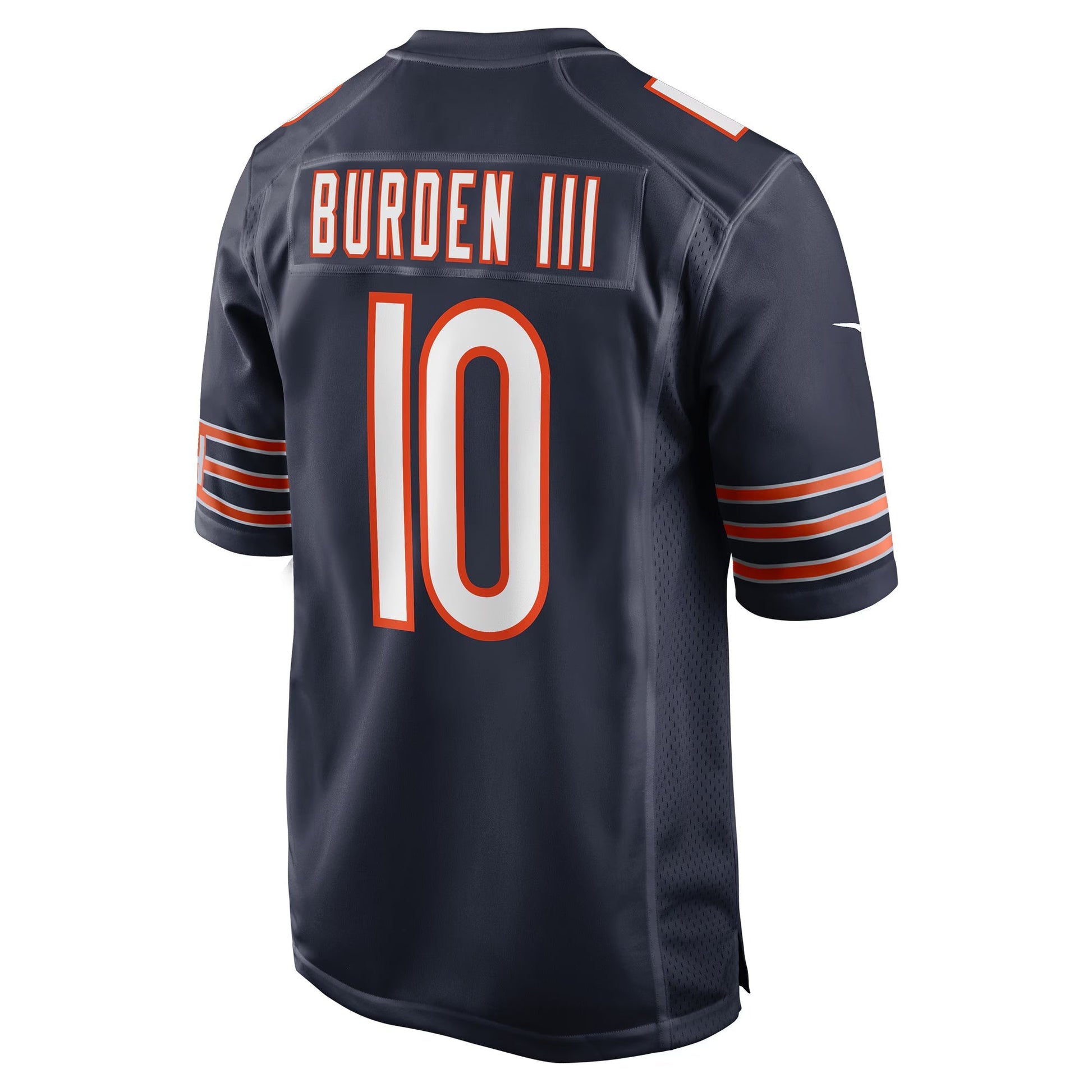 Chicago Bears Luther Burden III Navy Team Game Jersey football jersey product view 3