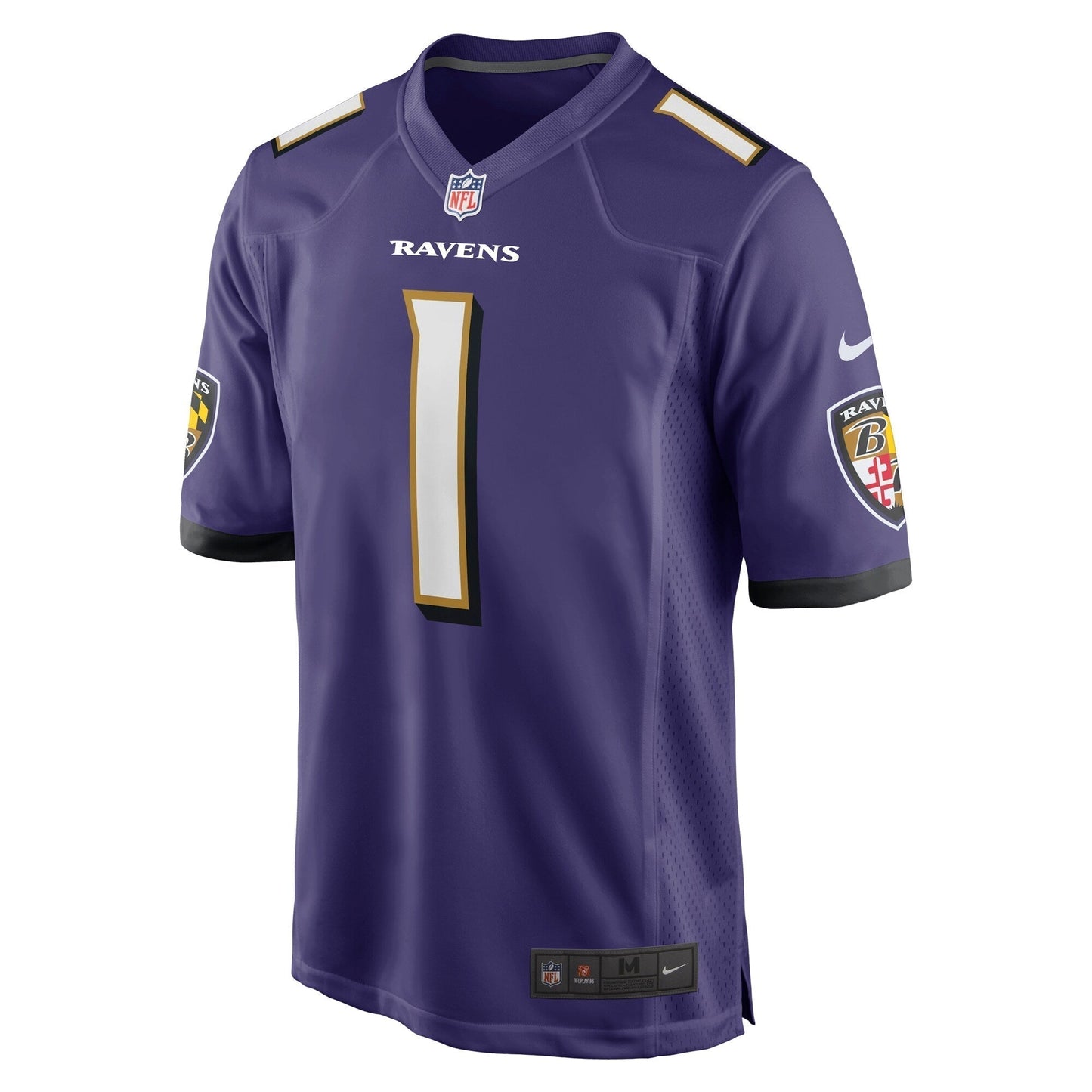 Baltimore Ravens Number 1 Dad Purple Game Jersey football jersey product view 2