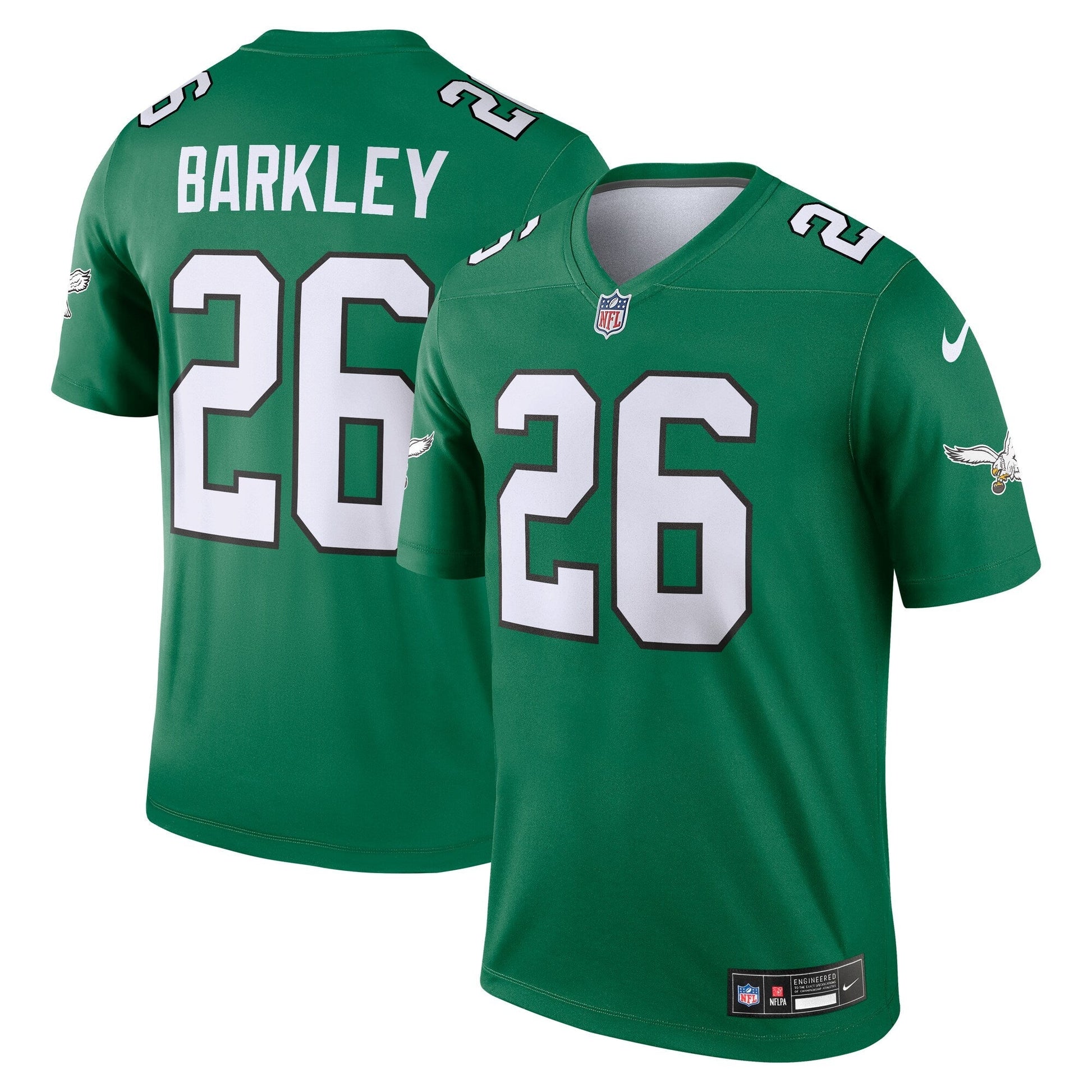 Philadelphia Eagles Saquon Barkley Kelly Green Legend Player Performance Top football jersey product view 1