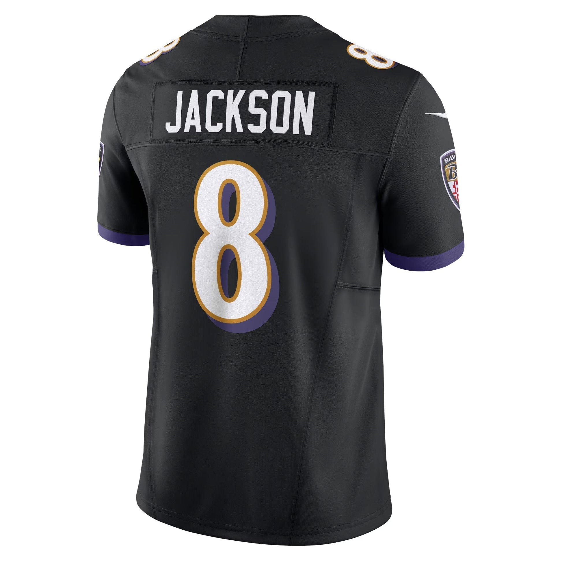 Baltimore Ravens Lamar Jackson Black Vapor F.U.S.E. Limited Jersey football jersey product view 3