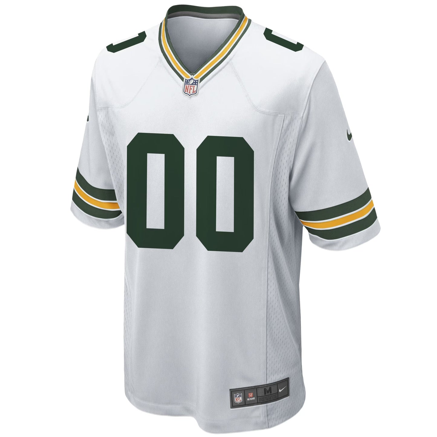 Green Bay Packers White Custom Game Jersey football jersey product view 1