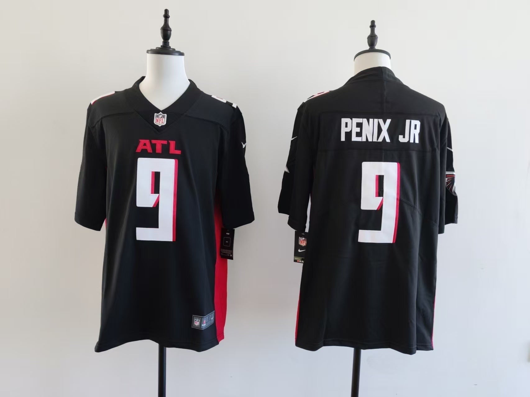 Men's Atlanta Falcons Michael Penix Jr Jersey-Black football jersey product view 1