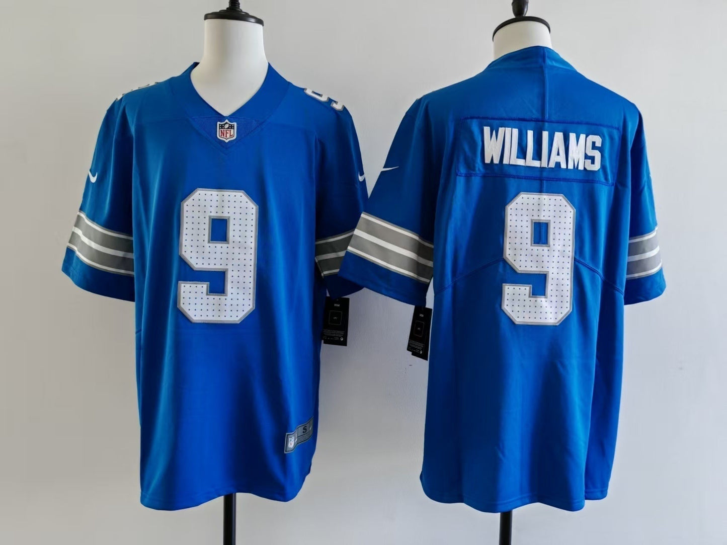 Men's Detroit Alex Jameson Williams Jersey - Blue#9 football jersey product view 1